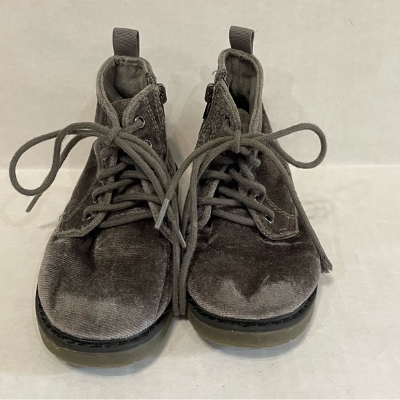 Zara Baby Girls Dream Big Shoes Booties Velvet Grey Toddler Size US 7/ EU 23 - Picture 2 of 7